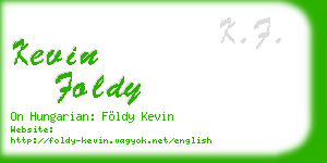 kevin foldy business card